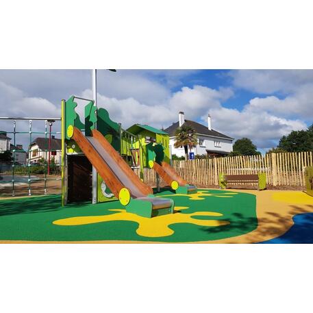 Spalvotas suoliukas vaikų žaidimo aikštelėms 'MO_BA-2003-02'