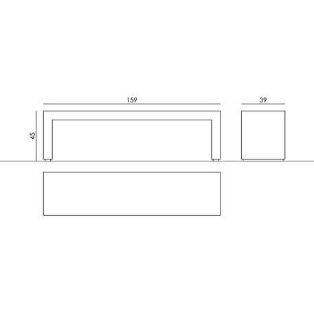 Betoninis lauko suolas 'Regular / 001349'