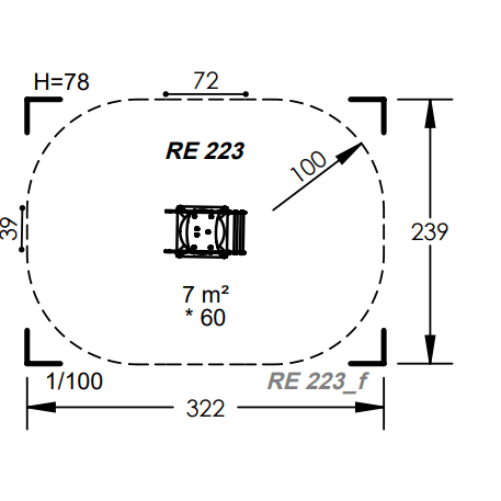 Spyruokliukas vaikų žaidimų aikštelėms 'MBG-1014/RE 223-06'
