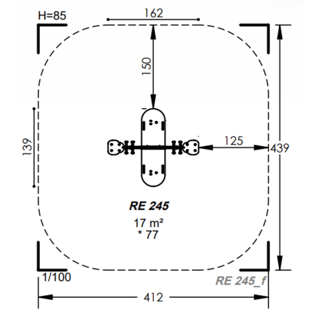 Spyruokliukas vaikų žaidimų aikštelėms 'MBG-1034_RE 245-02'
