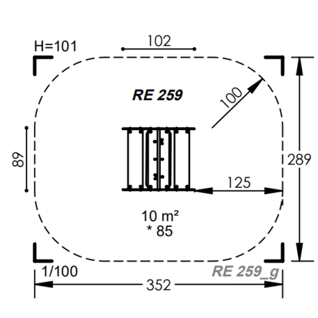 Spyruokliukas vaikų žaidimų aikštelėms 'MBG-1048_RE 259-01'