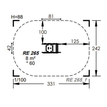 Spyruokliukas vaikų žaidimų aikštelėms 'MBG-1054_RE 265-24'