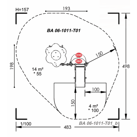 Vaikų žaidimų aikštelių įranga Baby linija – mažiesiems 'MBG-2040_BA 06-1011-T01'