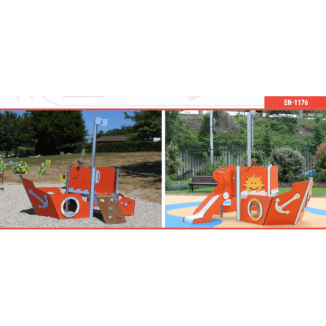  Vaikų žaidimo aikštelės kompleksas, kolekcija 'Piratų laivas / MBG-1168_CI 03-1001-T02'