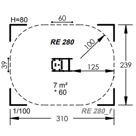Spyruokliukas vaikų žaidimų aikštelėms 'MBG-1063_RE 280-02'