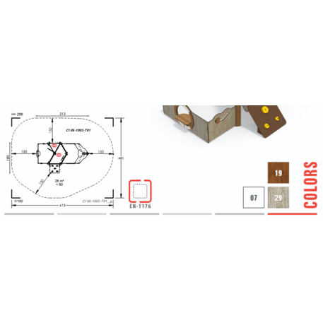  Vaikų žaidimo aikštelės kompleksas, kolekcija 'Piratų laivas / MBG-1177_CI 06-1003-T01'