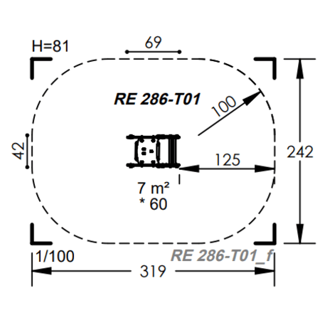 Spyruokliukas vaikų žaidimų aikštelėms 'MBG-1071_RE 286-T01'