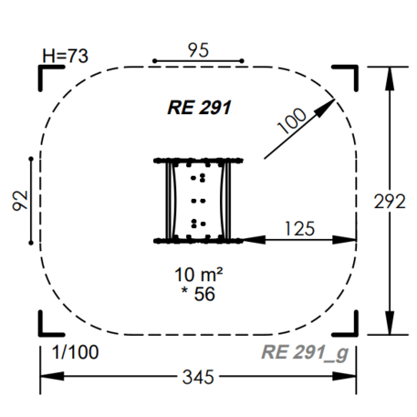 Spyruokliukas vaikų žaidimų aikštelėms 'MBG-1078_RE 291-02'