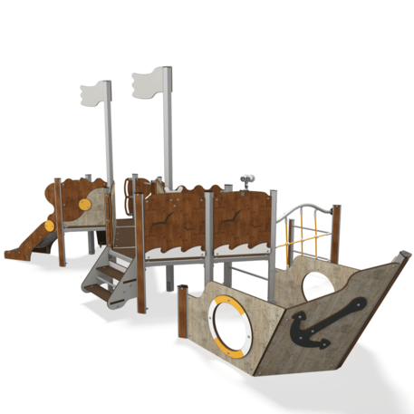  Vaikų žaidimo aikštelės kompleksas, kolekcija 'Piratų laivas / MBG-1183_CI 06-2002-T01'