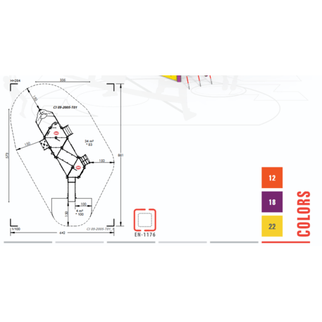  Vaikų žaidimo aikštelės kompleksas, kolekcija 'Piratų laivas / MBG-1193_CI 09-2005-T01'
