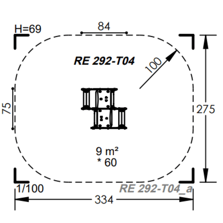 Spyruokliukas vaikų žaidimų aikštelėms 'MBG-1083_RE 292-T04'