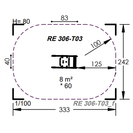 Spyruokliukas vaikų žaidimų aikštelėms 'MBG-1098_RE 306-T03'