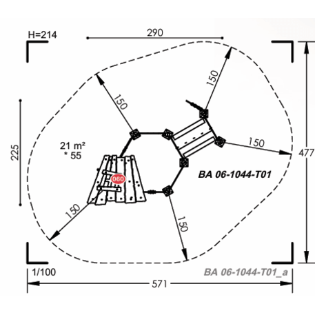 Vaikų žaidimų aikštelių įranga Baby linija – mažiesiems 'MBG-2085_BA 06-1044-T01'
