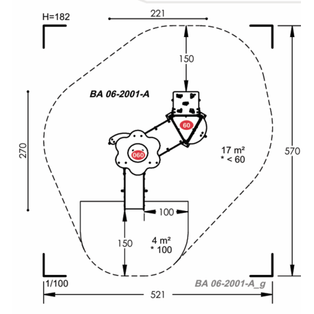 Vaikų žaidimų aikštelių įranga Baby linija – mažiesiems 'MBG-2088_BA 06-2001-A05'