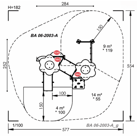 Vaikų žaidimų aikštelių įranga Baby linija – mažiesiems 'MBG-2091_BA 06-2002-A99'
