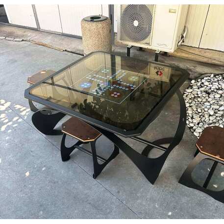 Metalinis šachmatų stalas 'Premium / 128x108,8xH/62,6cm / BS-385'