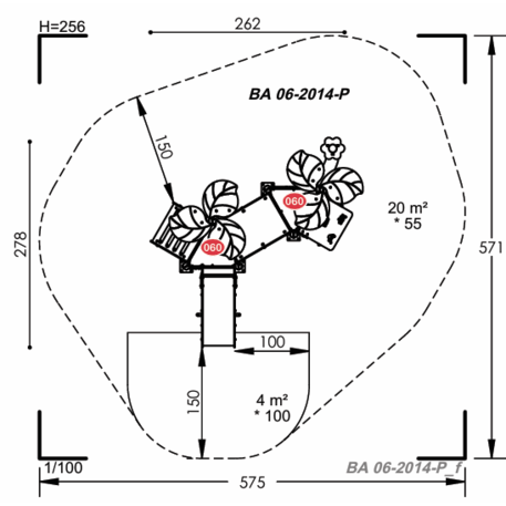 Vaikų žaidimų aikštelių įranga Baby linija – mažiesiems 'MBG-2103_BA 06-2014-P15'