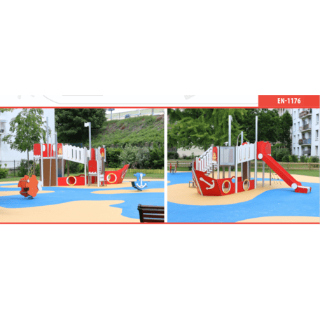  Vaikų žaidimo aikštelės kompleksas, kolekcija 'Piratų laivas / MBG-1238_CI 15-2002-Q22'