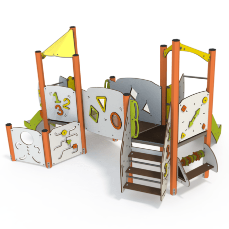 Žaidimų aikštelių kompleksas vaikams nuo 2 metų amžiaus – kolekcija 'MINI / MBG-2244_MI 09-2033-AC07'