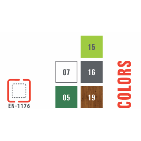 Žaidimų aikštelių kompleksas vaikams nuo 2 metų amžiaus – kolekcija 'MBG-2256_MI 09-2059-T01'