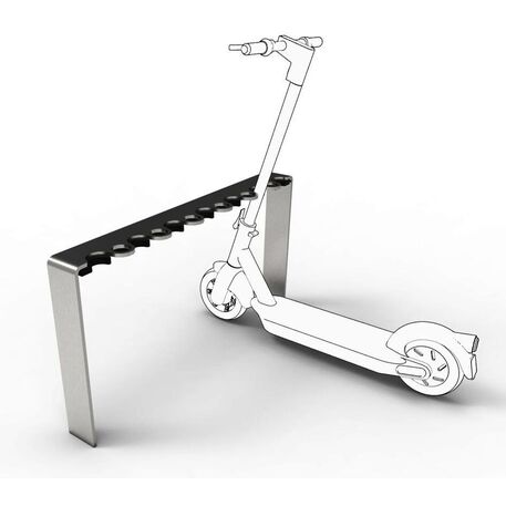 Metalinis paspirtukų laikiklis / stovas su guma 'STF/28-11-01/MDL'