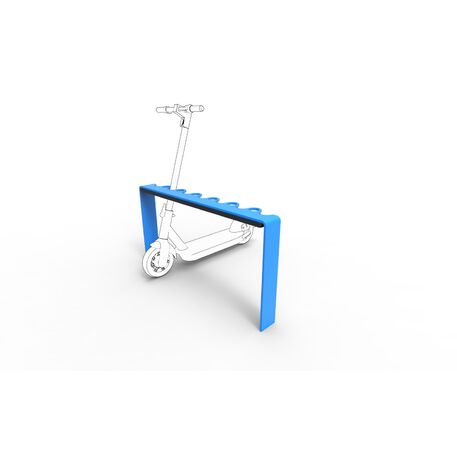 Metalinis paspirtukų laikiklis / stovas su guma 'STF/28-11-01/MDL'