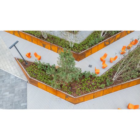 Corten plieno vejos atitvėrimo bortelis, 2-10 mm storio, aukštis 350-750 mm 'Premium / STF/22-23-01/MDL'