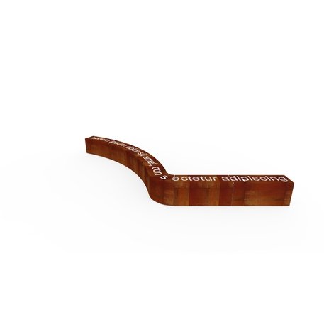 Corten plieno vejos atitvėrimo bortelis, 2 mm storio, aukštis 440 mm 'Premium / STF/27-23-01/MDL'