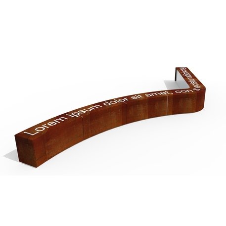 Corten plieno vejos atitvėrimo bortelis, 2 mm storio, aukštis 440 mm 'Premium / STF/27-23-01/MDL'