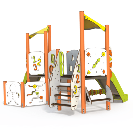 Žaidimų aikštelių kompleksas vaikams nuo 2 metų amžiaus – kolekcija 'MINI / MBG-2236_MI 09-2032-AC07'