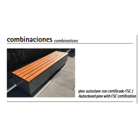 Modulinis betoninis suolas – su arba be medinės sėdimos dalies 'Premium / Basic 60 / MDL_ 60cm'