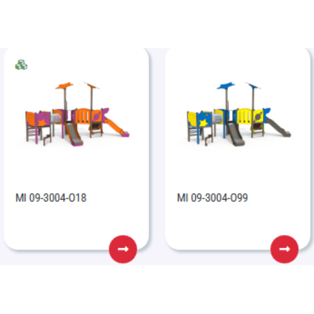 Žaidimų aikštelių kompleksas vaikams nuo 2 metų amžiaus – kolekcija 'MINI / MBG-2311_MI 09-3004-O14'