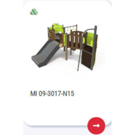 Žaidimų aikštelių kompleksas vaikams nuo 2 metų amžiaus – kolekcija 'MINI / MBG-2330_MI 09-3017-N22'