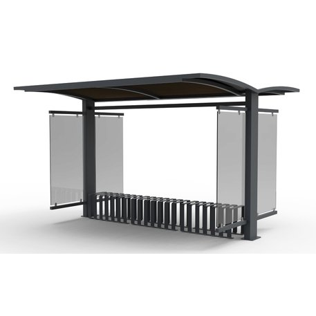 Vienpusė dviračių saugojimo stoginė 'BikeShelter_02'