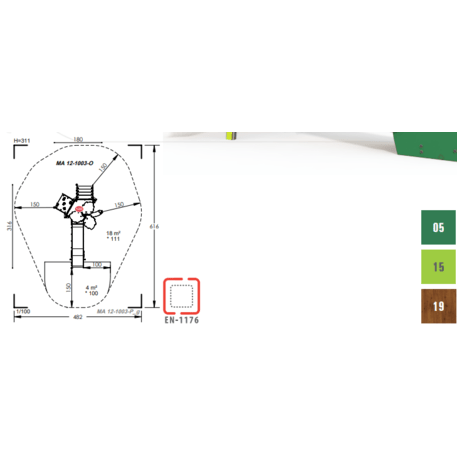 Žaidimų aikštelių kompleksas vaikams nuo 2 iki 10 metų amžiaus – kolekcija 'MAXI / MBG-2348_MA 12-1003-P15'