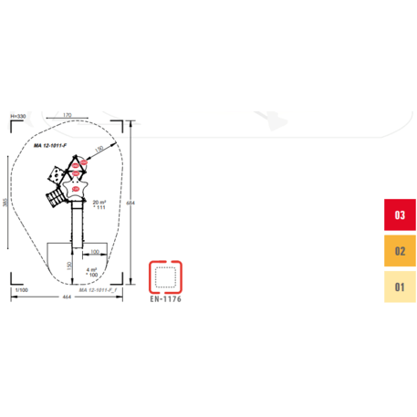 Žaidimų aikštelių kompleksas vaikams nuo 2 iki 10 metų amžiaus – kolekcija 'MAXI / MBG-2357_MA 12-1011-F03'