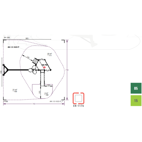 Žaidimų aikštelių kompleksas vaikams nuo 2 iki 10 metų amžiaus – kolekcija 'MAXI / MBG-2367_MA 12-1022-P15'