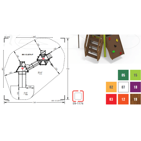 Игровой комплекс для детей от 2 лет – коллекция 'MAXI / MBG-2428_MA 12-2074-P15'