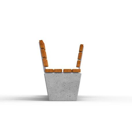 Betoonpink seljatoega / seljatoeta, Iroko puidust istepinnaga 'Premium Collection / STF/13-04-25/MDL'