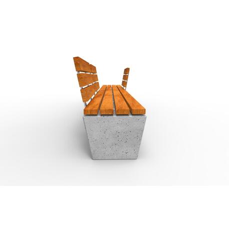 Betoonpink seljatoega / seljatoeta, Iroko puidust istepinnaga 'Premium Collection / STF/13-04-25/MDL'