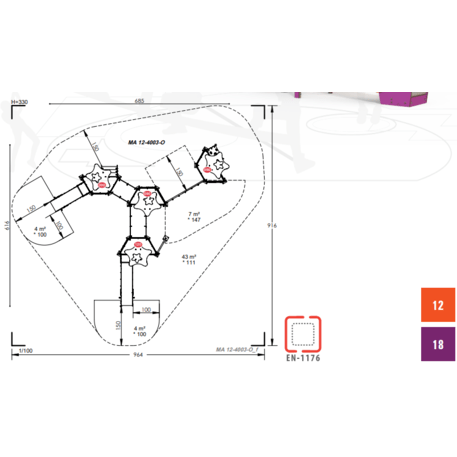 Игровой комплекс для детей от 2 лет – коллекция 'MAXI / MBG-2495_MA 12-4003-O18'