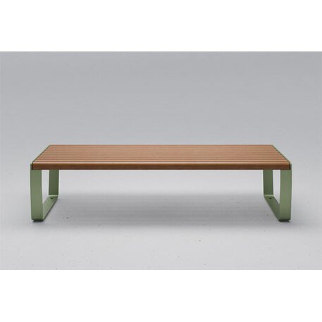 Metalinis suolas (suoliukas) be atlošo, pagamintas iš Iroko medienos 'Minu / 012145'