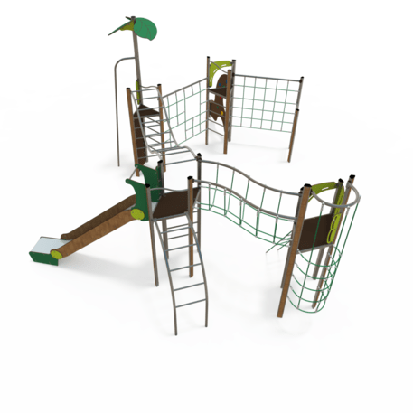 Žaidimų aikštelių kompleksas vaikams nuo 2 iki 12 metų amžiaus – kolekcija 'MEGA / MBG-2620_ME 18-4027-L19'