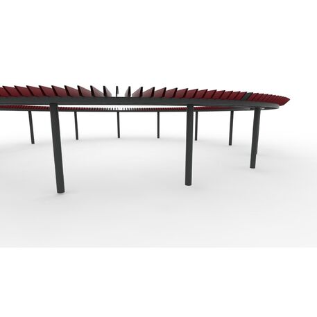 Metalinė pergolė iš iroko medienos 'Premium Collection / STF/28-31-09_03/MDL'