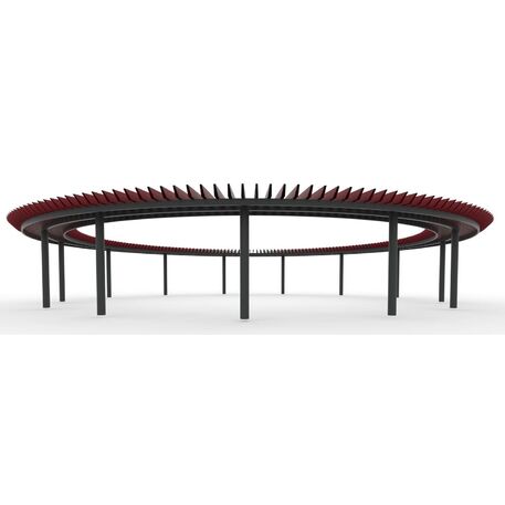 Metalinė pergolė iš iroko medienos 'Premium Collection / STF/28-31-09_03/MDL'