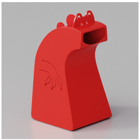 Metal trash bin for children’s playgrounds 'Dinosaur Bin G551'