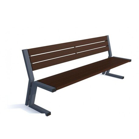 Metalinis suolas su atlošu ir medine sėdimąja dalimi 'MBG/13-Topaz 5 / 192cm'