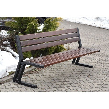 Metalinis suolas su atlošu ir medine sėdimąja dalimi 'MBG/13-Topaz 5 / 192cm'