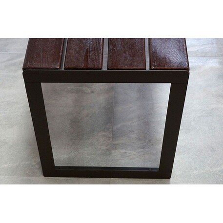 Металлическая скамейка без спинки с деревянным сиденьем 'MBG/82-Cyklon II / 181cm'