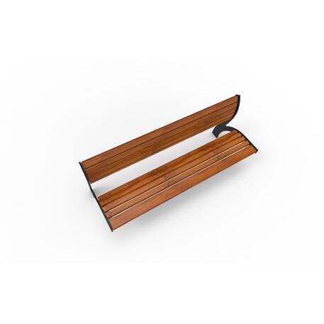 Metalinis suolas (suoliukas) su atlošu, pagamintas iš Iroko medienos 'Premium Collection / STF/13-04-99_02/MDL'